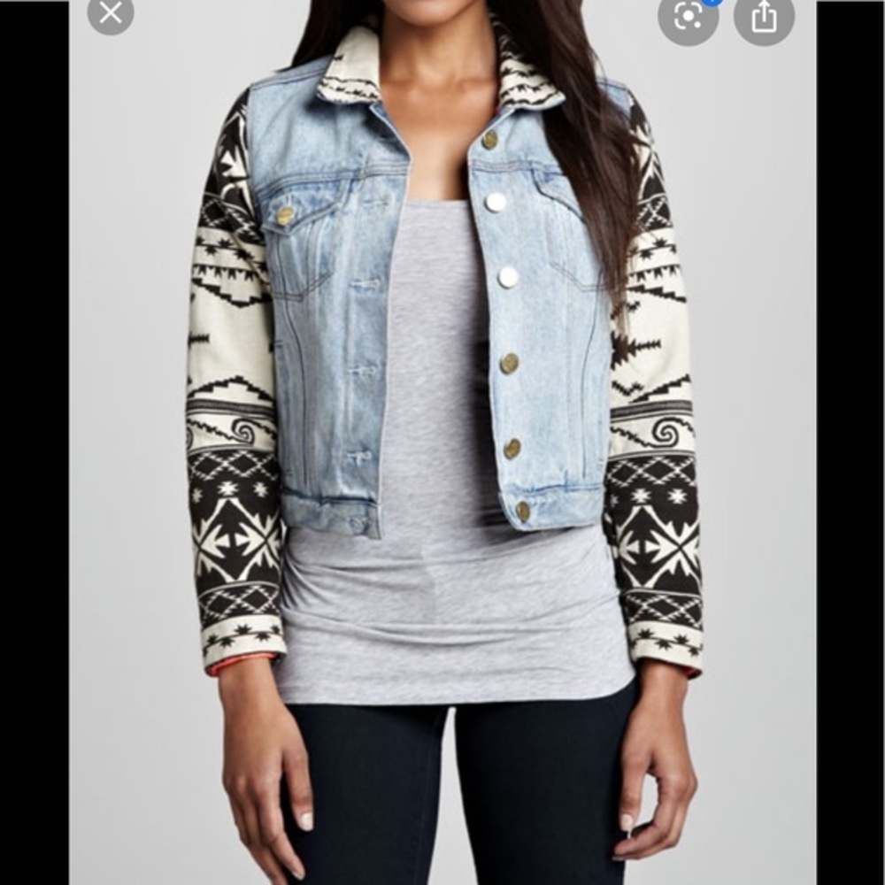 Maison Scotch Aztec festival denim jacket
